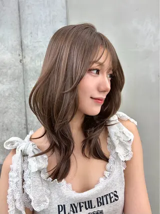 セミロング 大宮🤍縮毛矯正 レイヤー🪽なるのヘアスタイル