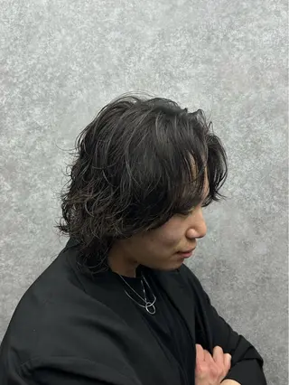 パーマ メンズ センターパート特化 🌹RIO🌹のヘアスタイル