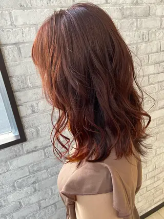 ミディアム カラー Oopsレイヤー 加藤澄都のヘアスタイル