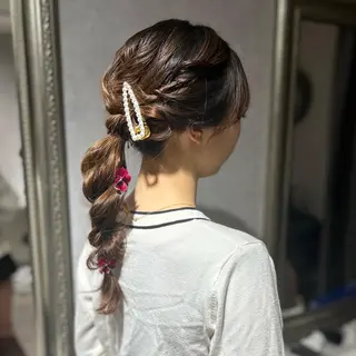 ヘアアレンジ ブリーチ🐰インナー ♡ハイライト♡綾🐰のヘアスタイル
