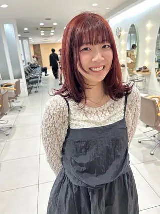 セミロング カラー 🍀透明感抜群🍀/ ハイトーンカラーのヘアスタイル
