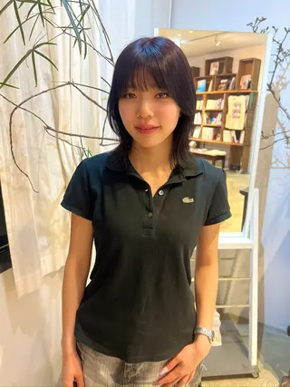 ミディアム カラー にこ / ボブカットのヘアスタイル