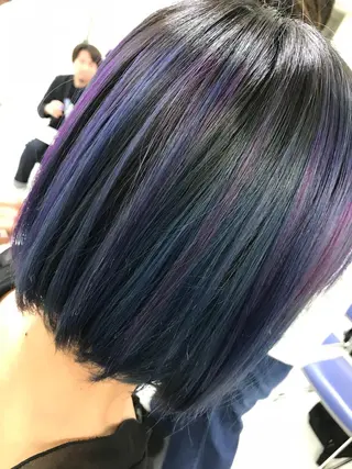 ミディアム カラー デザインカラー🌈 高木リョウのヘアスタイル