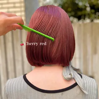 ショート カラー ボブパーマ/縮毛矯正 /かわいい/せき🫧のヘアスタイル