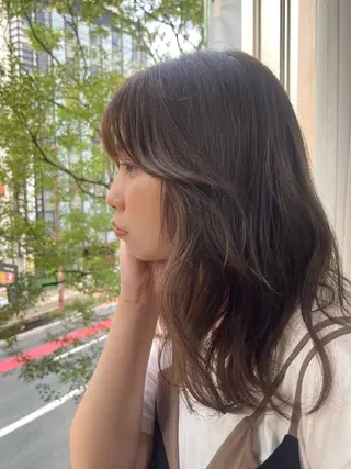 セミロング 園田 渉 ◤SHIKIO◢のヘアスタイル