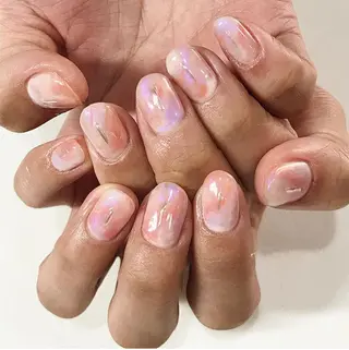 ネイル 渋谷/チップ長さ出し 👑アプレgel-xのネイルデザイン