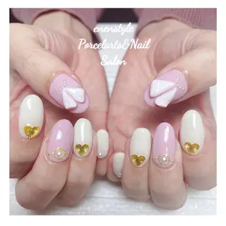 ミディアム ネイル 🐾enen style 🐾のネイルデザイン