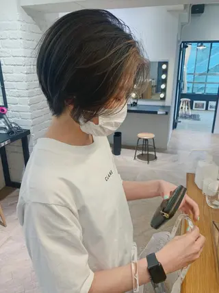 ショート レイヤーカット 鈴木駿介のヘアスタイル