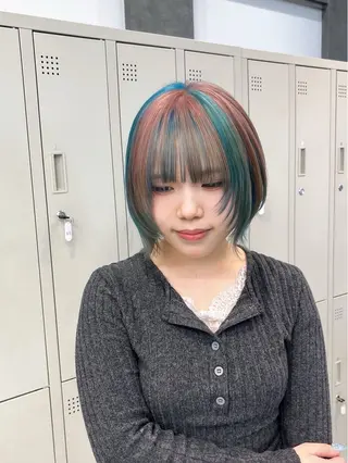 ショート カラー ヘアアレンジ ハイトーン/透明感 髪質改善/rinaのヘアスタイル