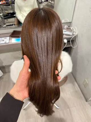 ロング カラー ダメージ、複雑履歴 の髪質改善 松本雄光のヘアスタイル