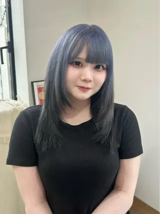 ミディアム カラー 🥀YUIHA🥀 テザインカラー♥のヘアスタイル