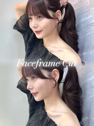 セミロング カラー ヘアアレンジ 🖤kana韓国ヘア 艶髪カラー特化🖤のヘアスタイル