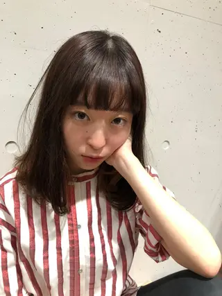 ミディアム カラー stylist 杉浦駿生のヘアスタイル