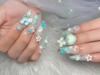 ロング カラー Bling Salonのネイルデザイン