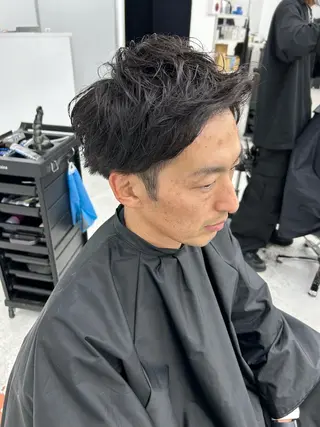 ショート パーマ メンズ 【柏/メンズパーマ 特化】🍏網中勇喜のヘアスタイル
