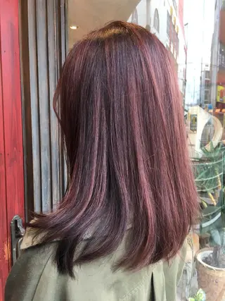 セミロング カラー plaatje 義見のヘアスタイル