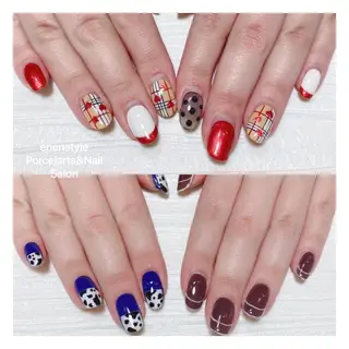 ミディアム ネイル 🐾enen style 🐾のネイルデザイン