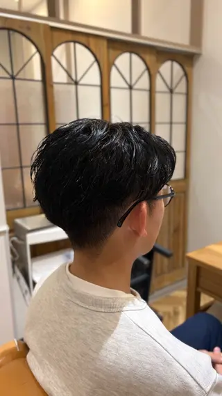 ミディアム カラー 似合わせ 顔周りYUUGAのヘアスタイル