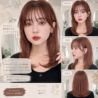 ミディアム ゆうり/ 透明感カラーのヘアスタイル