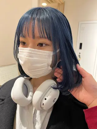 ミディアム 🐩透明感ミルクティ ーピンクニイナ🐩のヘアスタイル