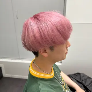 ショート カラー メンズ 💫艶ハイトーン×髪 質改善💫リュウトのヘアスタイル