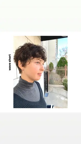 ショート カラー パーマ ヘアアレンジ メンズ キッズ ネイル マツエク・マツパ アイブロウ hiro【沿線で叶う 似合わせhair】のヘアスタイル