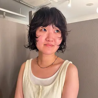 ミディアム パーマ パーマ/透明感カラー 元町🌱takutoのヘアスタイル