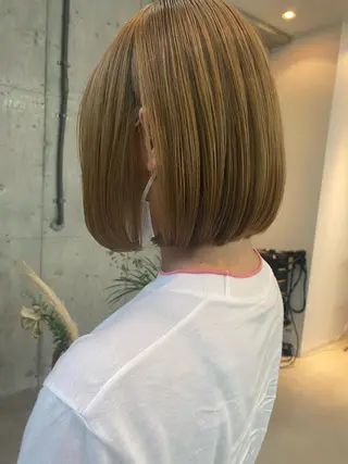 ショート 美髪矯正 韓国レイヤーのヘアスタイル
