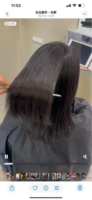 セミロング メ イのヘアスタイル