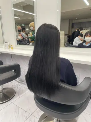 セミロング カラー パーマ ヘアアレンジ メンズ キッズ ネイル マツエク・マツパ アイブロウ 🦋縮毛/韓国レイヤ ー/透明感カラー🦋のヘアスタイル
