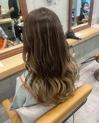 セミロング カラー mai/天神美容室 【丸みショート】のヘアスタイル