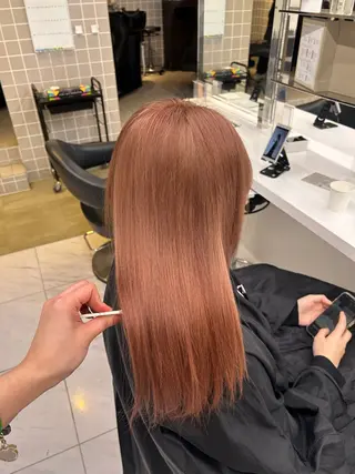 カラー 🥯縮毛/レイヤー/ ベージュヘア🥯のヘアスタイル