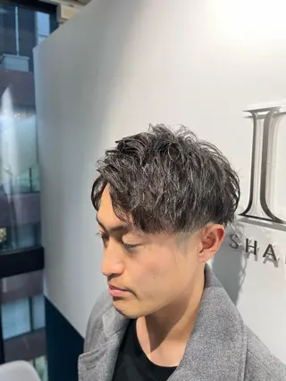 ショート パーマ メンズ 銀座メンズカット/ 銀座メンズパーマ/のヘアスタイル