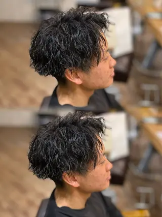 パーマ メンズ 河田 日和のヘアスタイル