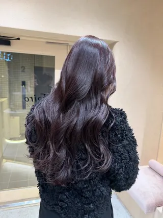 セミロング カラー 暖色系カラー/オリー ブカラー💚宮城のヘアスタイル