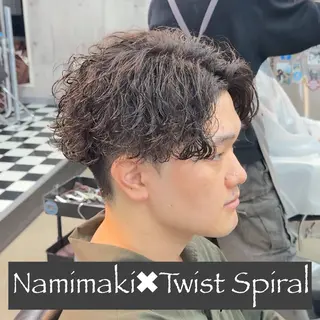 ミディアム パーマ ヘアアレンジ メンズ MENIN メンズ サロン 望月 涼太のヘアスタイル