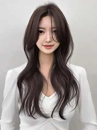 ロング カラー ×シールエクステのヘアスタイル