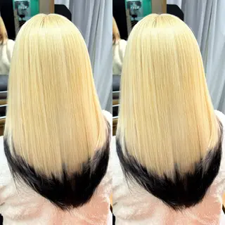 ロング カラー なんば、心斎橋🍓 ハイトーンnicoのヘアスタイル