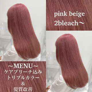 ロング カラー 色落ち綺麗🩰ハイ トーン🎀RINKAのヘアスタイル