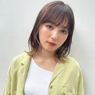 ミディアム カラー ✨👑お洒落ショート ❣️村上せいな✨のヘアスタイル