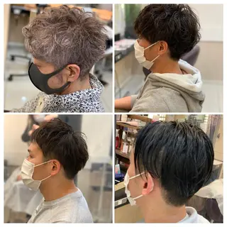 ショート カラー パーマ メンズ トータルビューティー K:R鶴川のヘアスタイル