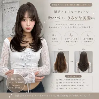 セミロング カラー ヘアアレンジ 髪質改善/透明感 カラー/吉田光佑のヘアスタイル