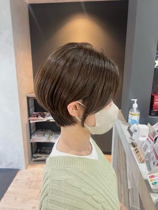 ショート カラー 似合わせ/顔周り 💛Mayuka🧡のヘアスタイル