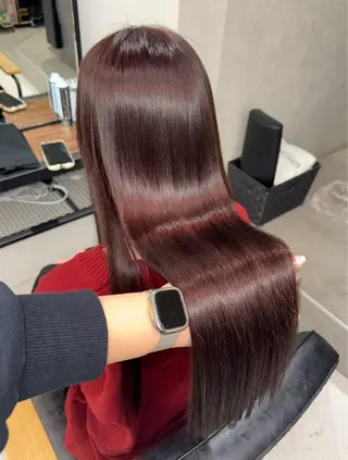 ロング カラー himari💜 酸性ストレートのヘアスタイル