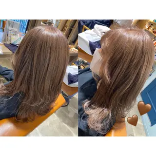 カラー 🩵盛れる顔周り/ 艶カラーemi🩵のヘアスタイル