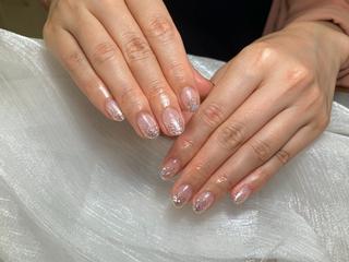 ネイル ユリ🎀長さだし/ パラジェル/持ち込みのネイルデザイン
