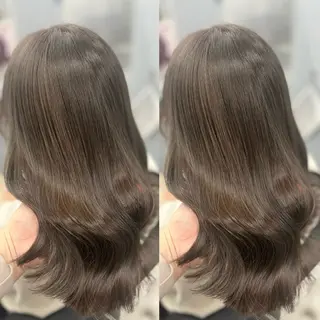 ミディアム カラー ハイトーン🎀 暖色系カラー🎀愛美のヘアスタイル