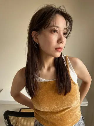 ミディアム カラー nishi fuyumiのヘアスタイル