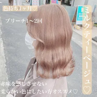 セミロング カラー ヘアアレンジ メンズ キッズ マツエク・マツパ ブリーチの髪様 MASATOのヘアスタイル