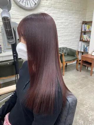 ロング カラー 水田吉亮/髪質改善/ 縮毛矯正/レイヤーのヘアスタイル
